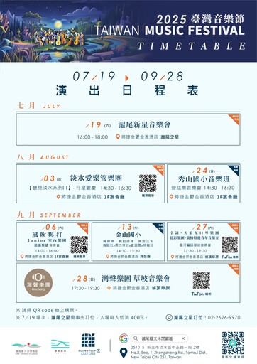 《臺灣音樂節2025》登場!李讓、灣聲樂團壓軸演出點亮淡水草坡
