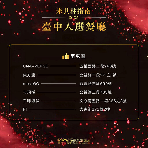 63間餐廳榮登2025米其林指南名單 台中首家米其林綠星閃耀國際舞台