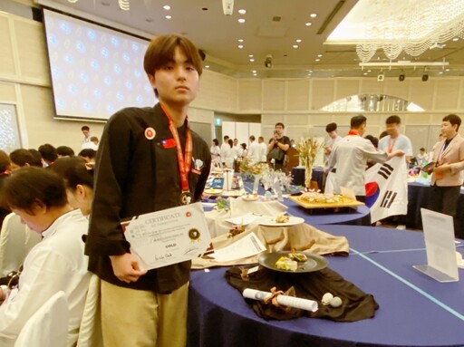 肯定培育國際化餐飲人才成果 敏實科大餐飲管理系師生勇奪2025日本國際亞洲餐飲賽雙金