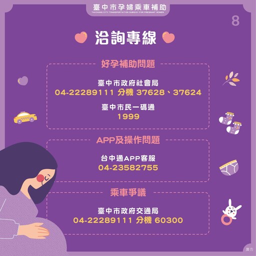 開放1週即破1300人申請! 台中孕婦乘車補助7月上路