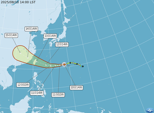 楊柳颱風路徑出爐！週二恐海陸警齊發 週三影響最劇烈