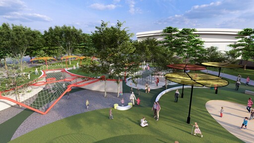 北市首座特色遊戲場改造 榮星花園打造全齡新樂園