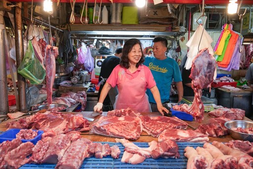 豬肉攤開市！盧秀燕赴市場關心豬肉供需、價量情形 提供安全衛生美味國產豬肉