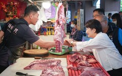 豬肉攤開市！盧秀燕赴市場關心豬肉供需、價量情形 提供安全衛生美味國產豬肉