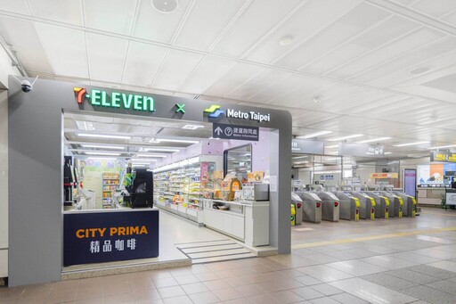 北捷與7-ELEVEN聯名店開幕 台大醫院站打造列車主題便利空間