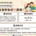 多項全國首創 新北「好孕補助三連發」7/1上路