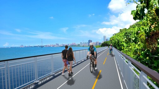 淡水河右岸休閒新風貌 金色水岸自行車道竹圍段動工