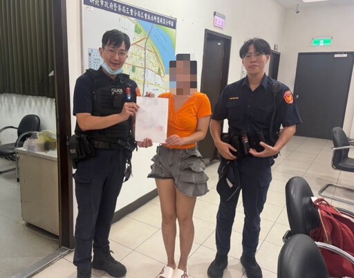 出境前遺失護照 三重警深夜伸援助港女返家