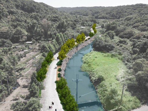 畚箕窩溪水岸步道開工 第二期工程預計7月完工