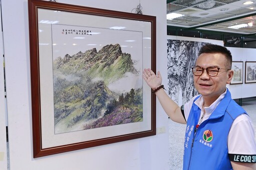 入古而不泥古！司徒錦鷹山水畫展苗市公所展出