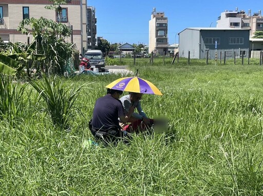 老翁酷暑中暈倒草叢 鳳山警方即刻救援保安全