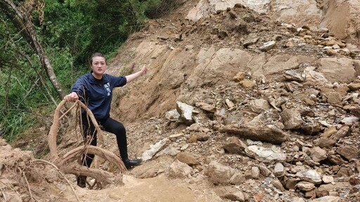 高閔琳勘查觀音山災搶進度 觀光局力拚搶通全區登山步道