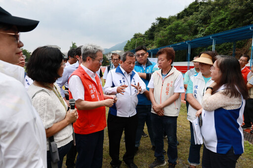 凱米風災復建 行政院工程會主委陳金德投縣首勘