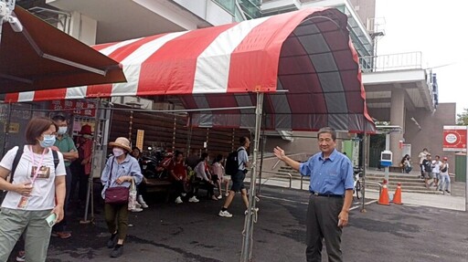 斗六車站設遮陽雨棚 張麗善迅速解決乘客不便