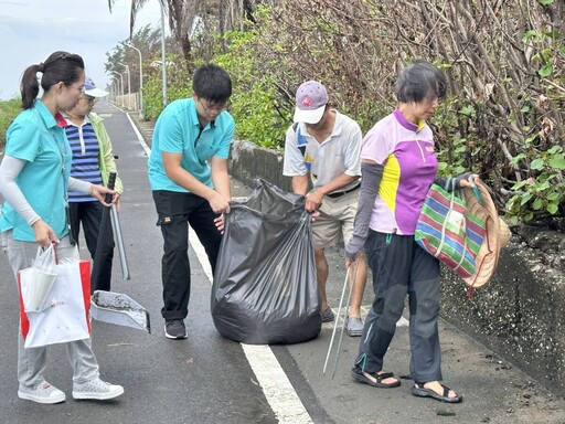 災後旗津綠美化重生 高都汽車淨灘、送200株繡球花