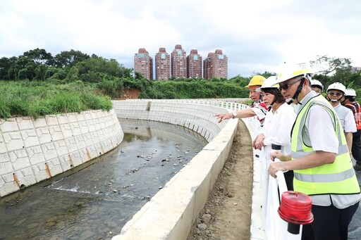 黃敏惠率隊視察北排水幹線第二期治理工程 建構永續城市