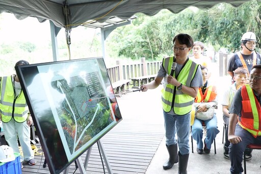 黃敏惠率隊視察北排水幹線第二期治理工程 建構永續城市