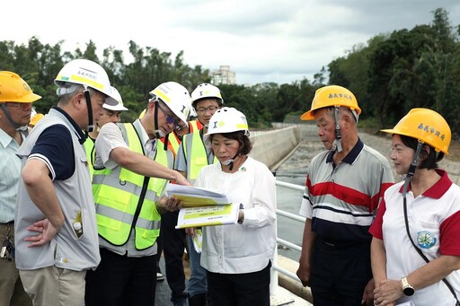 黃敏惠率隊視察北排水幹線第二期治理工程 建構永續城市