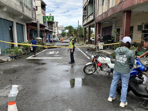 山陀兒颱風肆虐 旗山警風雨中守護民眾安全