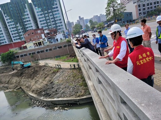 強颱康芮颱風來襲 陳其邁視察楠梓、仁武區排水清疏狀況