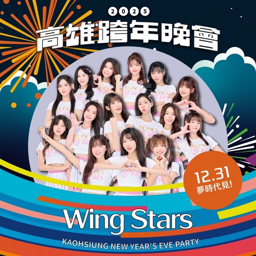 韓風來襲！WING STARS與GENBLUE幻藍小熊 席捲2025高雄跨年舞台