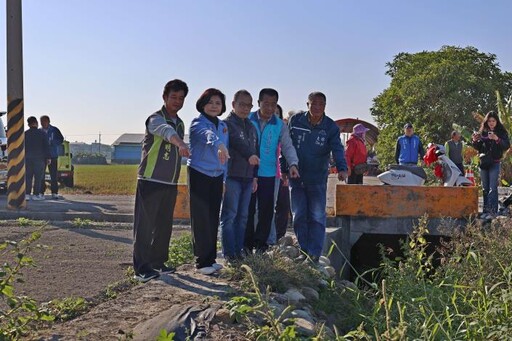 大埤鄉舊庄農地重劃區工程開工 張麗善：確保農作安全紓解淹水困境