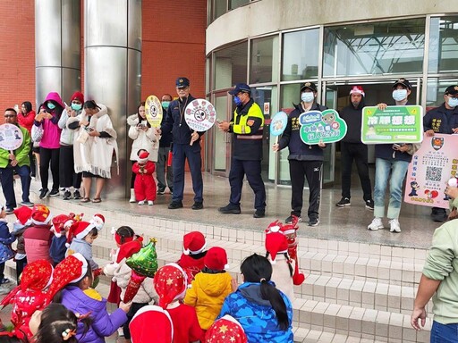 幼兒園「嬌」點訪臺西分局報佳音 員警宣導道安、婦安與識詐