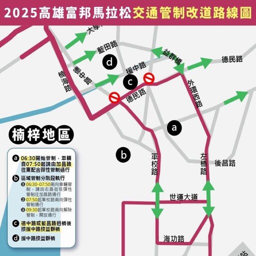 2025高富馬1/11-12世運大道鳴槍起跑 行經路線交管提前改道