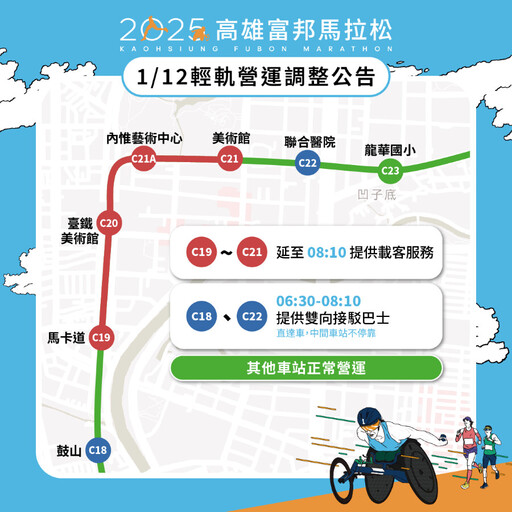 2025高富馬1/11-12世運大道鳴槍起跑 行經路線交管提前改道