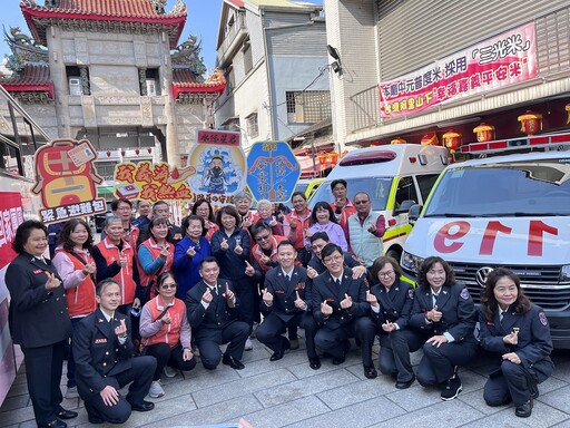 嘉義市桃城聖母慈善會捐贈救護車守護市民 消防局119消防節祈福暨公益活動