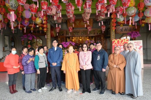 昔日花藝同窗再聚首 康裕成偕陳其邁拜會敬定法師