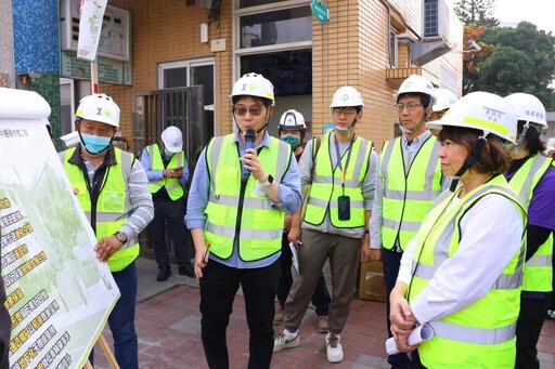 大雅路一段與北園國中小通學步道工程將完工 黃敏惠率市府團隊視察