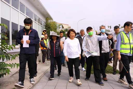 大雅路一段與北園國中小通學步道工程將完工 黃敏惠率市府團隊視察