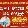 114學年興華中學學測成績耀眼 屢創佳績