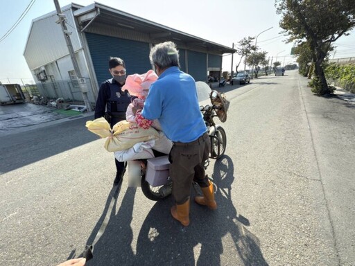 7旬翁掉落貨物幸遇「神救援」 虎尾警協助化險為夷