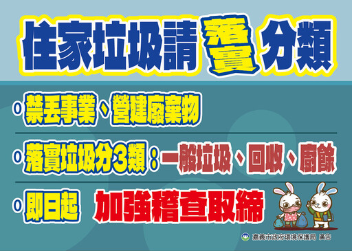 嘉義市將擴大垃圾破袋稽查取締 未落實垃圾分類者將重罰