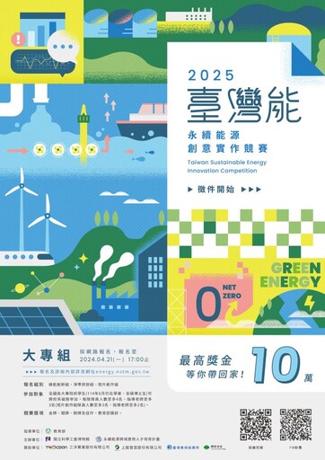 「2025臺灣『能』-永續能源創意實作競賽」線上報名至4/21截止收件