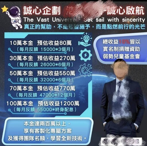「誠心企劃」爆遭詐騙經歷:以公益為名誘騙投資加密幣