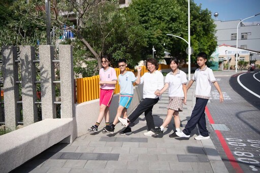 嘉市北園國中小通學步道啟用 結合美觀與教育的示範步道