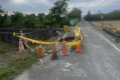 美濃道路坍塌大天坑困擾居民逾年 區公所回應了