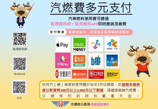 免出門 線上方式繳納汽燃費