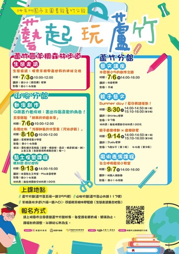 藝起玩蘆竹 帶你探索自然 × 藝術 × 想像力7-9月暑期課程