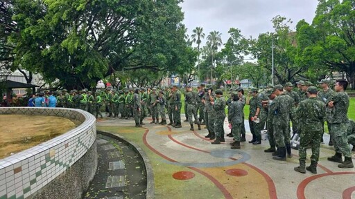 丹娜絲颱風重創嘉義 國軍和西區後輔中心投入災後復原工作