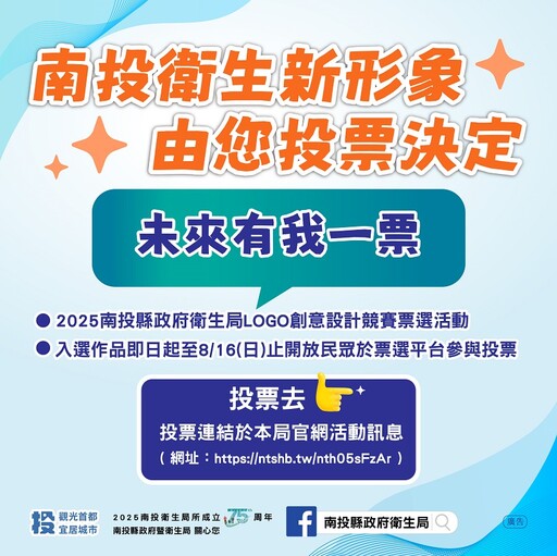 南投縣政府衛生局LOGO創意設計競賽 民眾踴躍參與票選