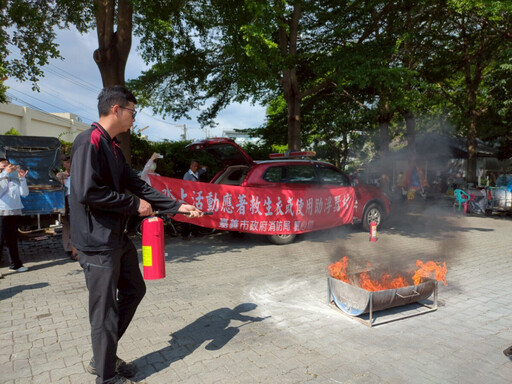 嘉義市回收場防災升級 加強實地演練強化業者防災觀念與應變能力