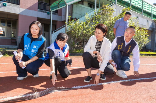 南投為改善學校教學及運動環境 縣府斥資945萬整修鹿谷國中操場
