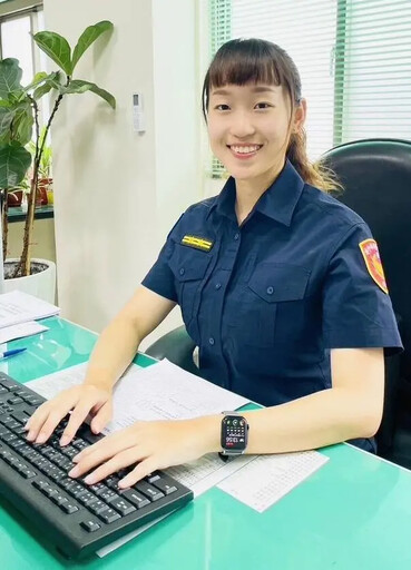 台中港警首位女中隊長 27歲朱宇莉接任