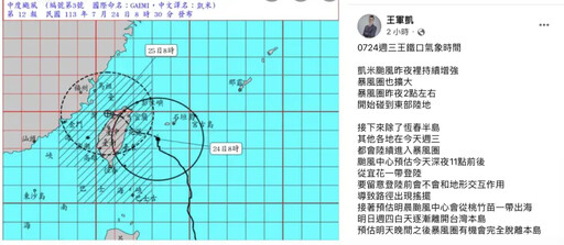 近8年最有感颱風！氣象主播：凱米路徑搖擺