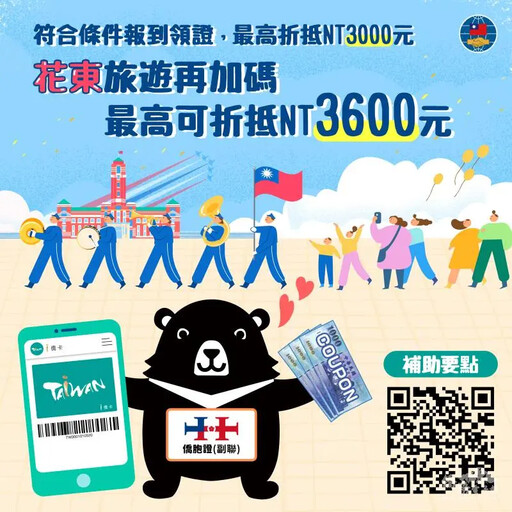 僑胞回台赴花東旅遊 每人可申請3600元補助