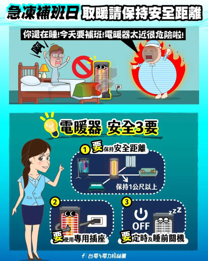 使用電暖器3大須知 台電教1招安全又省電